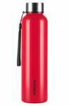 Borosil Laguna Single Wall Stainless Steel Water Bottle – SS, Red, Green & Grey, 1 L
