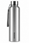 Borosil Laguna Single Wall Stainless Steel Water Bottle – SS, Red, Green & Grey, 1 L
