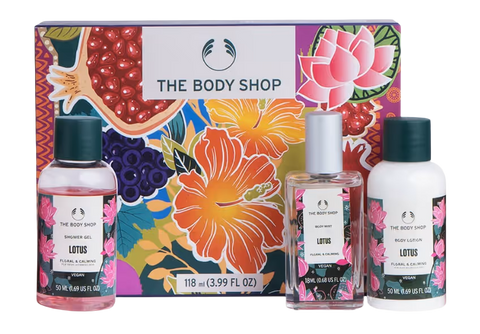 The Body Shop Lotus Gift Set – Shower Gel, Body Lotion & Body Mist 50ml + 50ml + 18ml