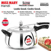 Miss Mary Handi Pressure Cooker 5 Litre Silver (MMH50) – Large Capacity Aluminium Cooker | Corporate Gift Essential
