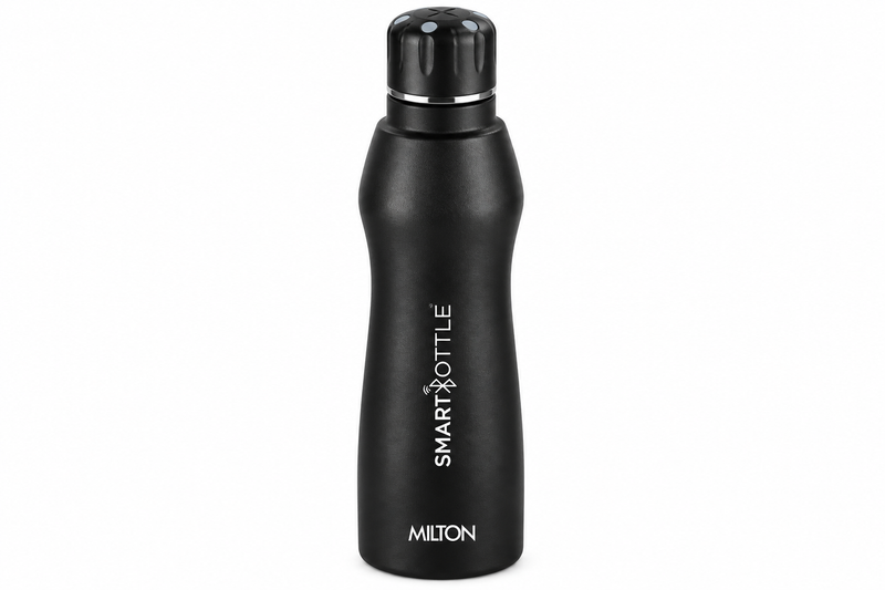 Milton Smart Bottle 880ml with Bluetooth Connectivity, Smart Hydration Reminder, LED Indicator & App Control, Stainless Steel 304