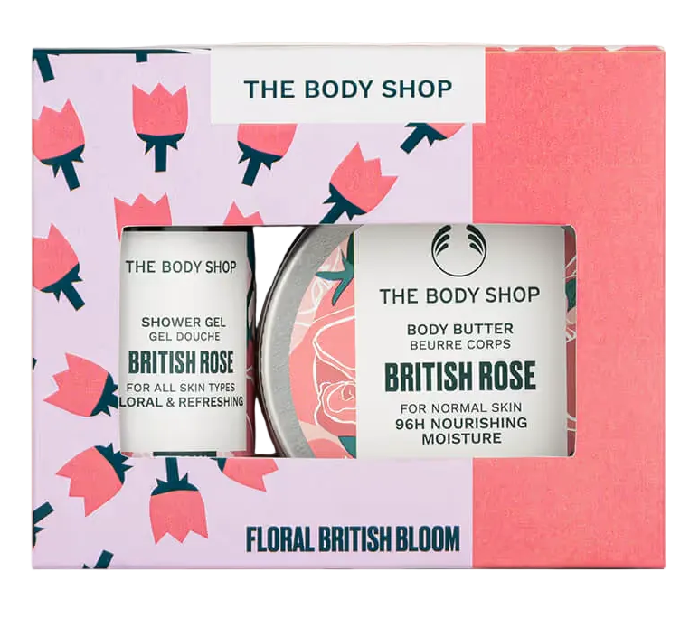 The Body Shop British Rose Gift Set – Shower Gel 60ml & Body Butter 50ml