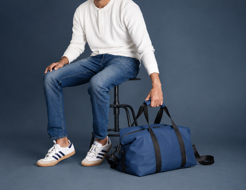 MYSTIQUE Duffel Bag – Durable Blue Travel & Gym Bag