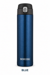 Borosil Nova 500 ML Vacuum Insulated Stainless Steel Bottle – Blue, Titanium & Stainless Steel