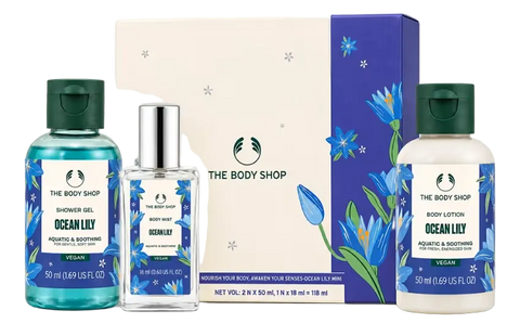 Fresh & Aquatic Ocean Lily Mini Gift Set – Shower Gel, Body Lotion & Body Mist