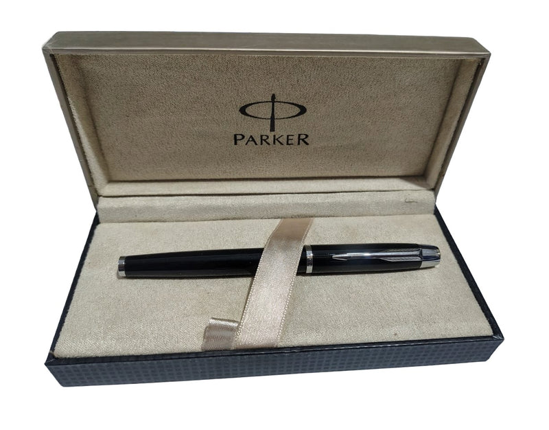 Parker Black Ballpoint Pen with Chrome Trim & Gift Box | Premium Executive Pen
