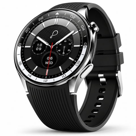 Pebble Gravity Luxe Edition Smartwatch 1.43" AMOLED | Always-On Display, Bluetooth Calling, Heart Rate & Multiple Sports Modes
