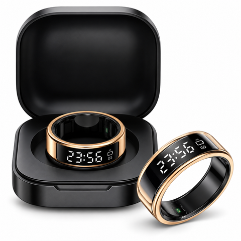 Pebble Halo 2 Smart Ring PFB22 | Digital Display with Gesture Controls, Heart Rate, SpO2 & HRV Monitoring