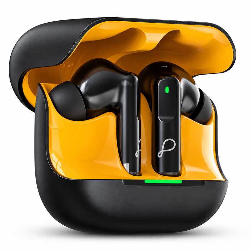 Pebble Luxe Buds Z1 Wireless Earbuds | Up to 40 Hours Playtime, 6-Mic Hybrid ANC + ENC, Low Latency & Dual Pairing