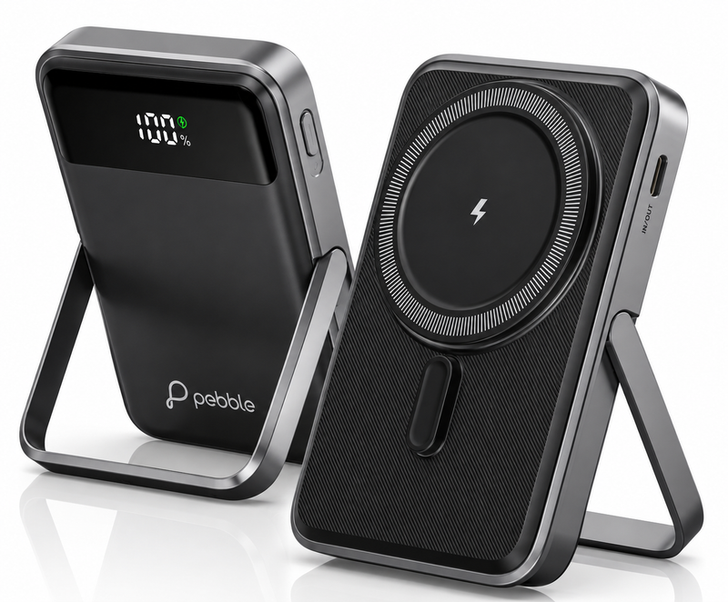 Pebble Rapid MagPro Power Bank 10000mAh | 15W Wireless Charging, 22.5W Wired Fast Charging & Magnetic Snap