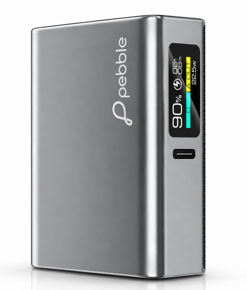 Pebble Rapid Qube Power Bank 10000mAh | 22.5W Fast Charging, Digital Display & Compact Design