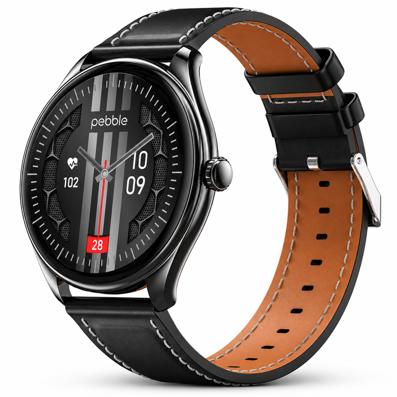 Pebble Royale Legend Luxe Edition Smartwatch 1.43" AMOLED | Always-On Display, Bluetooth Calling, Heart Rate & SpO2 Monitoring