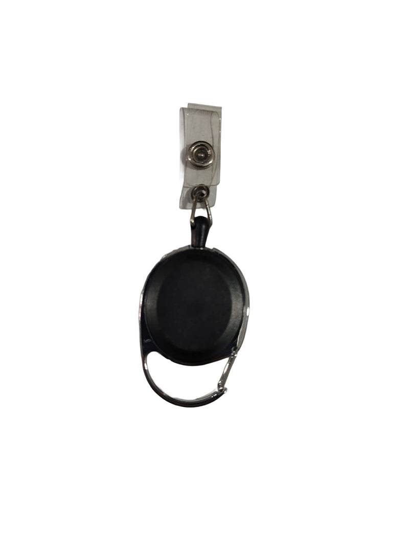 Retractable Badge Reel with Carabiner Clip | Heavy Duty ID Card Holder for Office & Corporate Use