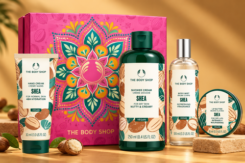 The Body Shop Shea Gift Set – Shower Cream 250ml, Body Lotion, Body Mist 100ml & Lip Butter