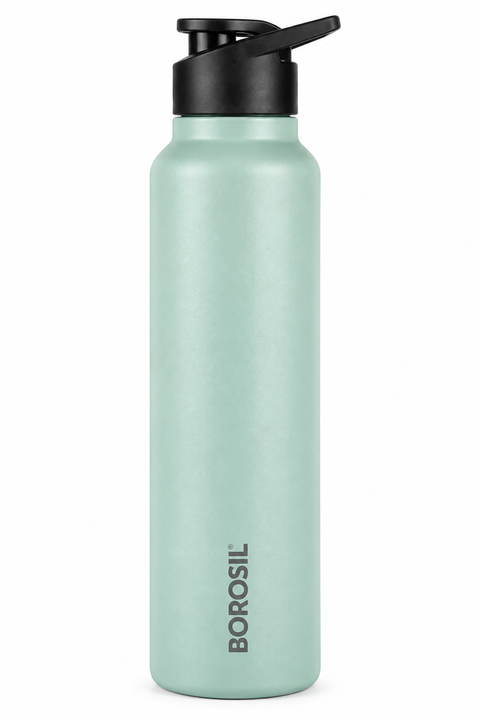 Borosil Sipfresh Single Wall Water Bottle – Mint & Galaxy, 840 ML & 1 L