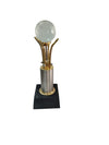 Premium Globe Crystal Trophy with Gold Finish | Corporate Award, Employee Recognition & Achievement Trophy