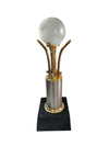 Premium Globe Crystal Trophy with Gold Finish | Corporate Award, Employee Recognition & Achievement Trophy