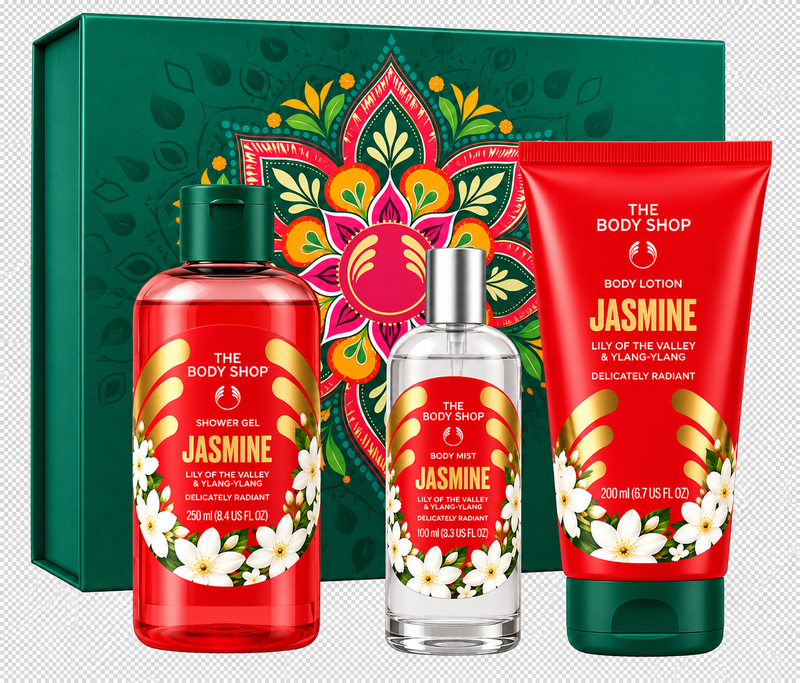 The Body Shop Jasmine Gift Set – Shower Gel 250ml, Body Mist 100ml & Body Lotion 200ml