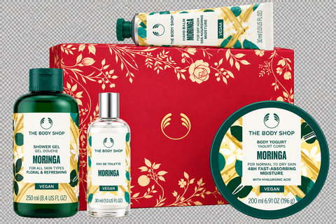 The Body Shop Moringa Gift Set – Shower Gel 250ml, Body Yogurt 200ml, Hand Balm 30ml & Eau de Toilette 30ml