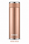 Borosil TravelSmart Vacuum Insulated Stainless Steel Bottle – Pink & Rose Gold, 200 ML, 260 ML & 360 ML