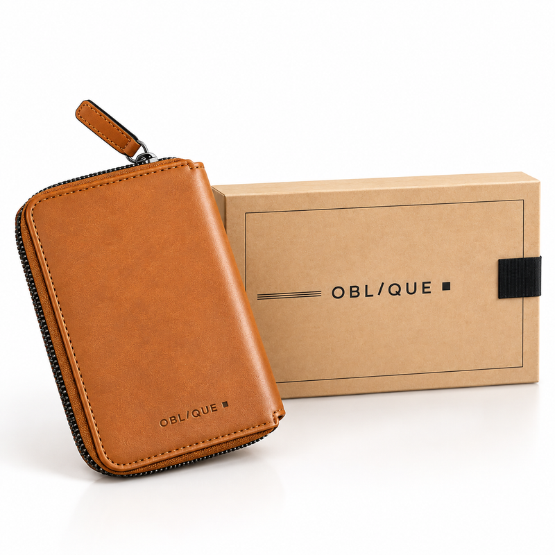 OBLIQUE Trotter Premium Faux Leather Passport Pouch | Travel Organizer