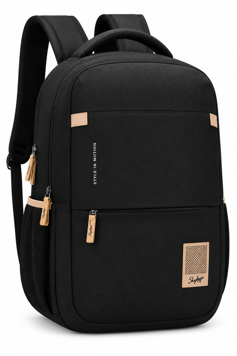 Skybags Stratos Laptop Backpack – Black Multi-Compartment Laptop Bag