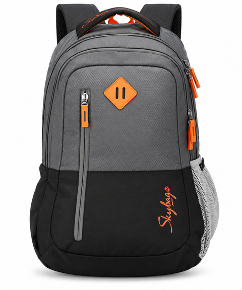 Skybags Century Laptop Backpack – Black & Grey Multi-Compartment Laptop Bag