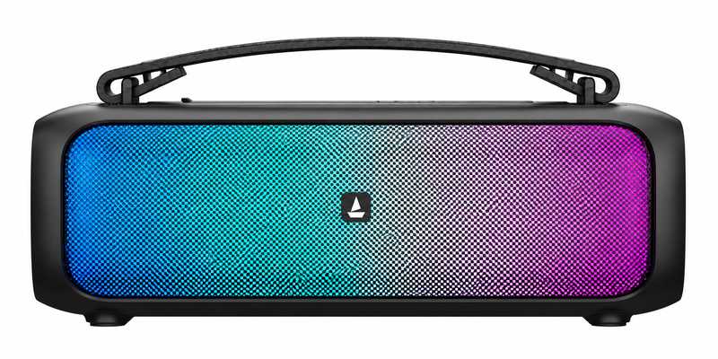 boAt Stone Beam Bluetooth Speaker with RGB LED Lights, Portable Wireless Speaker with Carry Handle, Premium Black Finish