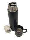 Stainless Steel Thermos Flask with Detachable Cup Lid & Tea Strainer | Travel Bottle | 500ml