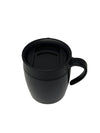 Black Insulated Travel Mug with Handle | Stainless Steel Commuter Coffee Mug with Sliding Lid