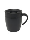 Black Insulated Travel Mug with Handle | Stainless Steel Commuter Coffee Mug with Sliding Lid
