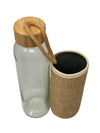 Glass Water Bottle with Bamboo Lid & Jute Sleeve | Eco-Friendly Reusable Bottle | 500ml