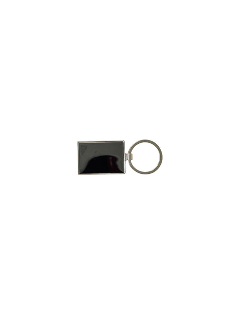 Metal Rectangle Keychain with Black Enamel | Customizable Corporate Gift