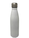 White Stainless Steel Cola Shape Water Bottle | Vacuum Insulated Flask with Steel Cap | 500ml