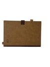 Premium Brown Leatherette Executive Diary Organizer with Metal Lock Closure