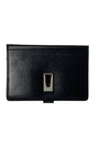 Premium Black Leatherette Executive Diary Organizer with Magnetic Closure & Metal Plate