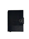 Premium Black Ribbed Foldable Portfolio & Notebook Organizer