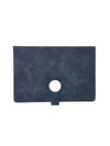 Premium Blue Leatherette Executive Diary Organizer with Metal Button Closure